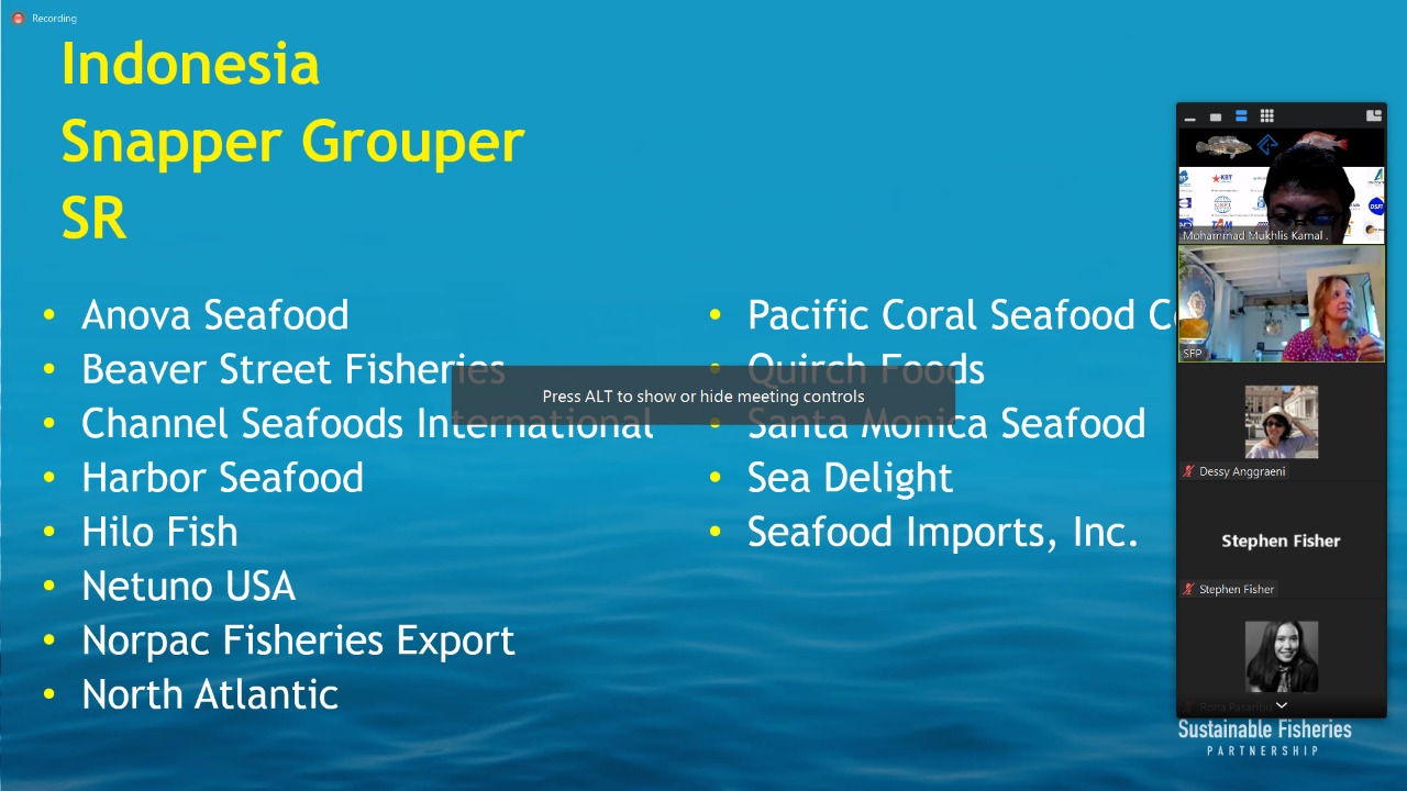 You are currently viewing A Virtual Meeting between the Indonesian Demersal Association and Indonesia Snappers Groupers Supply Chain Roundtable